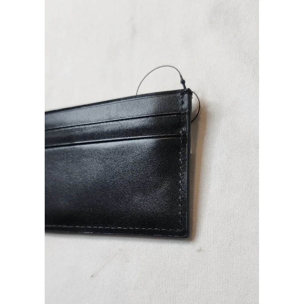 Calvin Klein Men's Black Leather Slim Card Holder Wallet RFID NWT